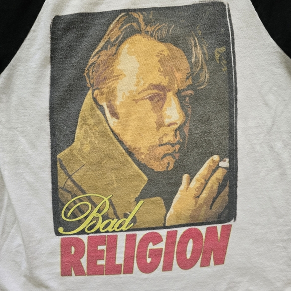 Christopher Hitchens "Bad Religion" baseball tee, small - Picture 3 of 13